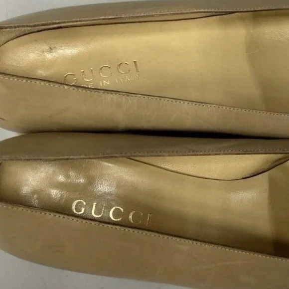 Gucci Marmont Ballet Loafer Beige & White Heels - Size 9B, w/ COA - Picture 9 of 16